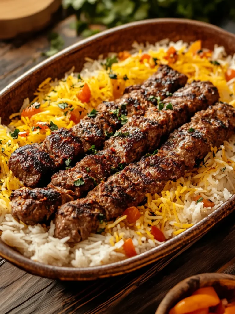 Chelo Kabab (Grilled Meat with Rice)