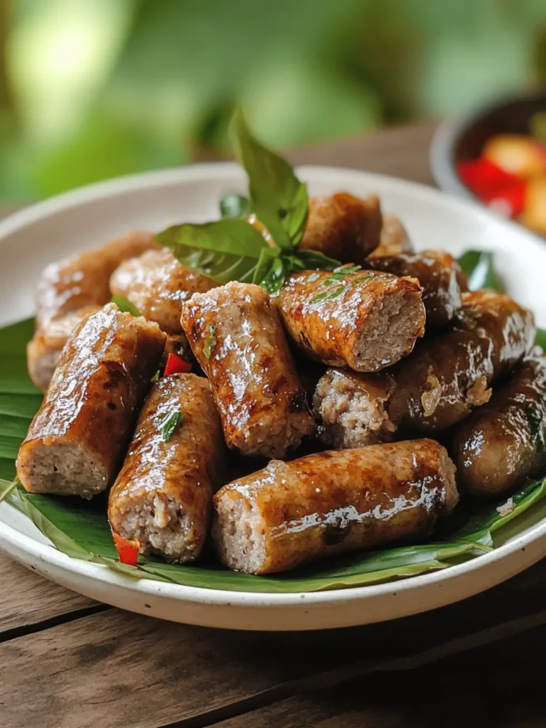 Spice Up Dinner with Authentic Thai Sai Ua Sausage Recipe 4 Thai Sai Ua (Northern Thai Sausage)