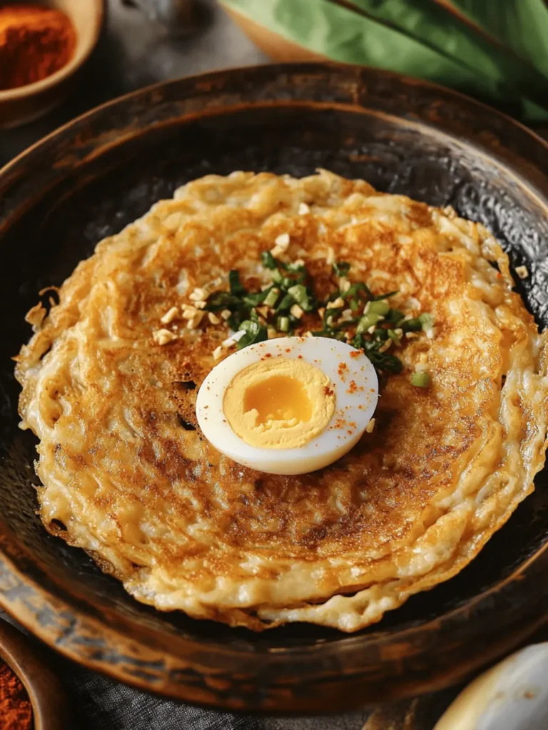 Indonesian Kerak Telor (Crispy Egg Pancake)