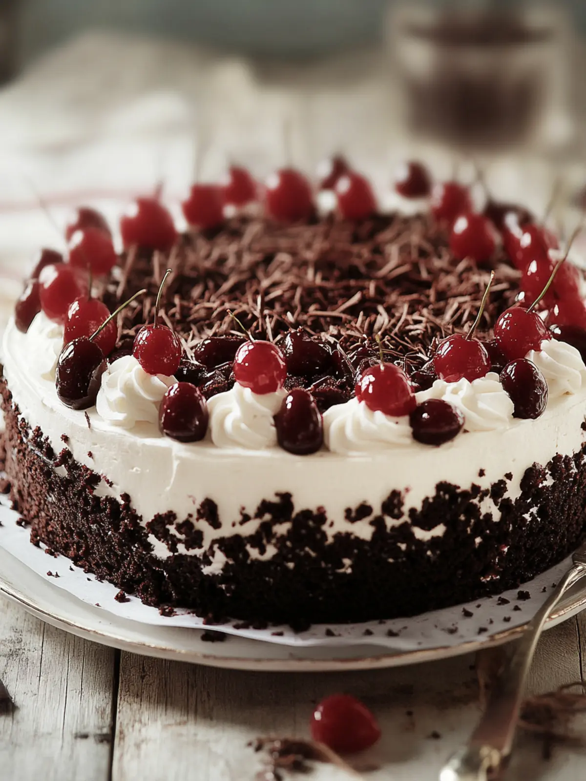German Schwarzwälder Kirschtorte (Black Forest Cake)