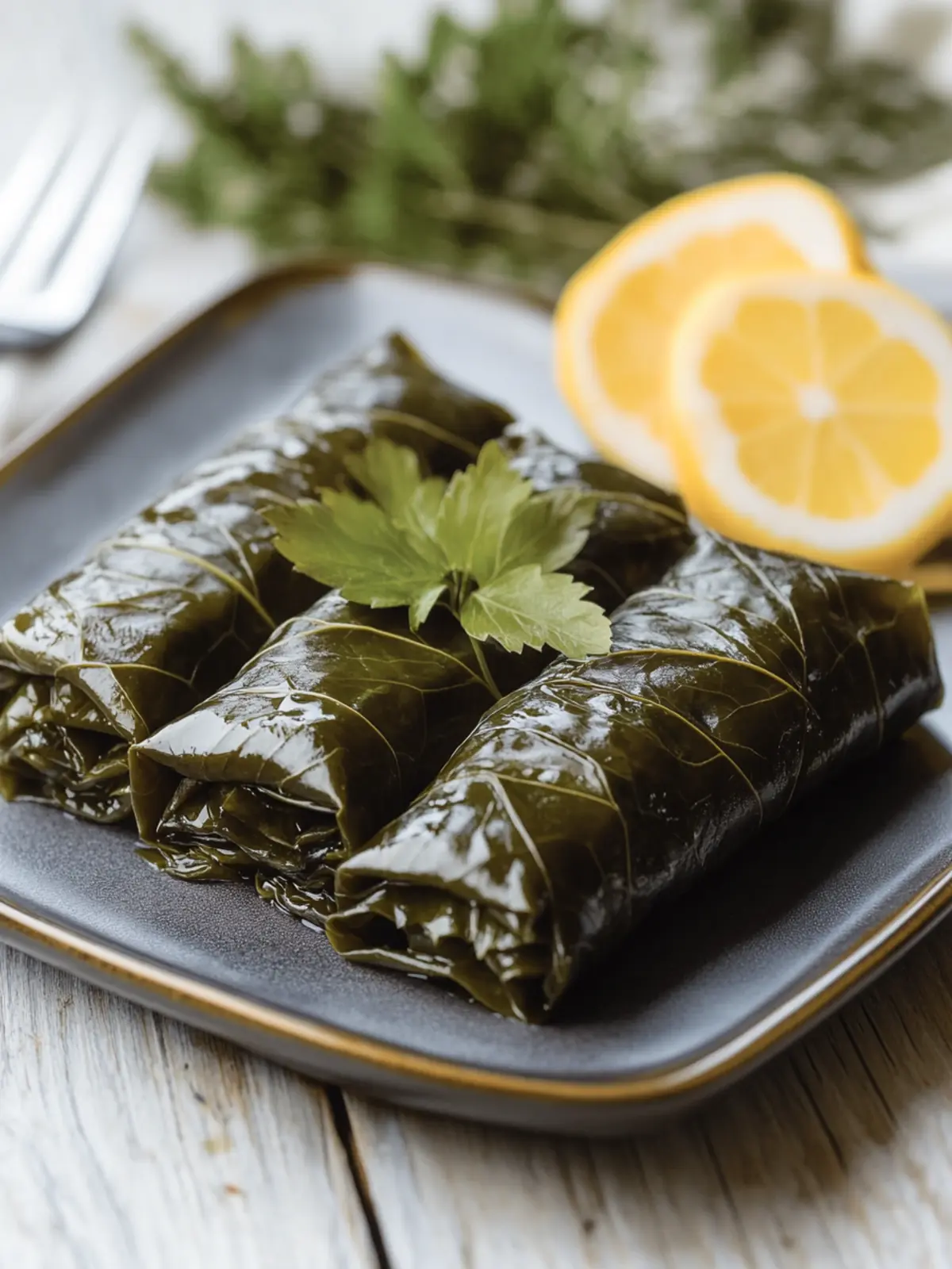 Delicious Greek Dolmades: Perfect Home-Cooked Flavor 4 Greek Dolmades (Stuffed Grape Leaves)