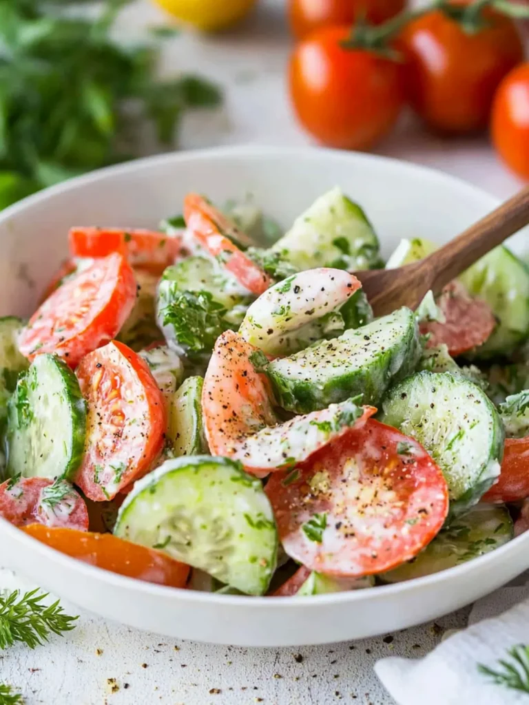 Deliciously Creamy Cucumber Tomato Salad You'll Crave Daily 3 Creamy Cucumber Tomato Salad