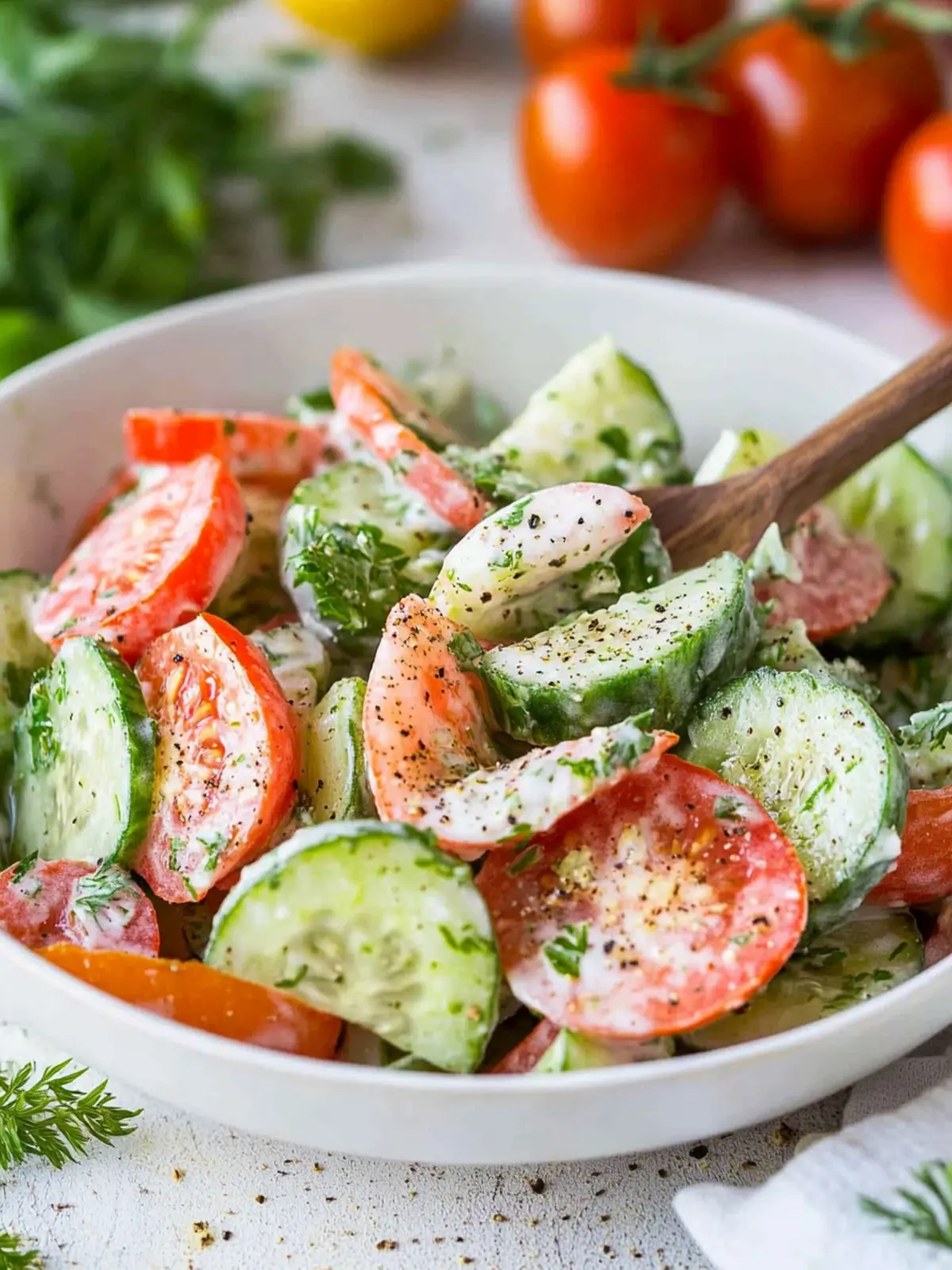 Deliciously Creamy Cucumber Tomato Salad You'll Crave Daily 3 Creamy Cucumber Tomato Salad
