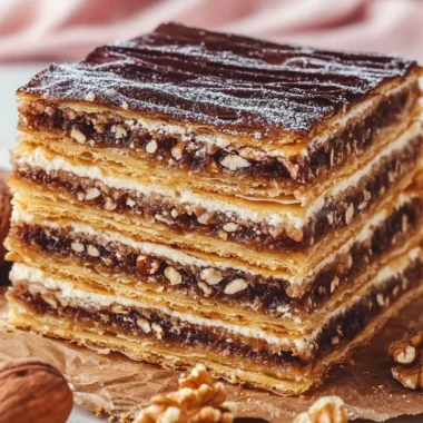 Zserbó Szelet (Layered Walnut Pastry)