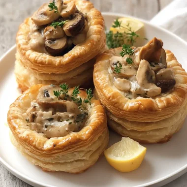 French Vol-au-Vent (Chicken and Mushroom Puff Pastry)