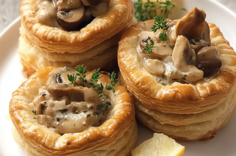 French Vol-au-Vent (Chicken and Mushroom Puff Pastry)