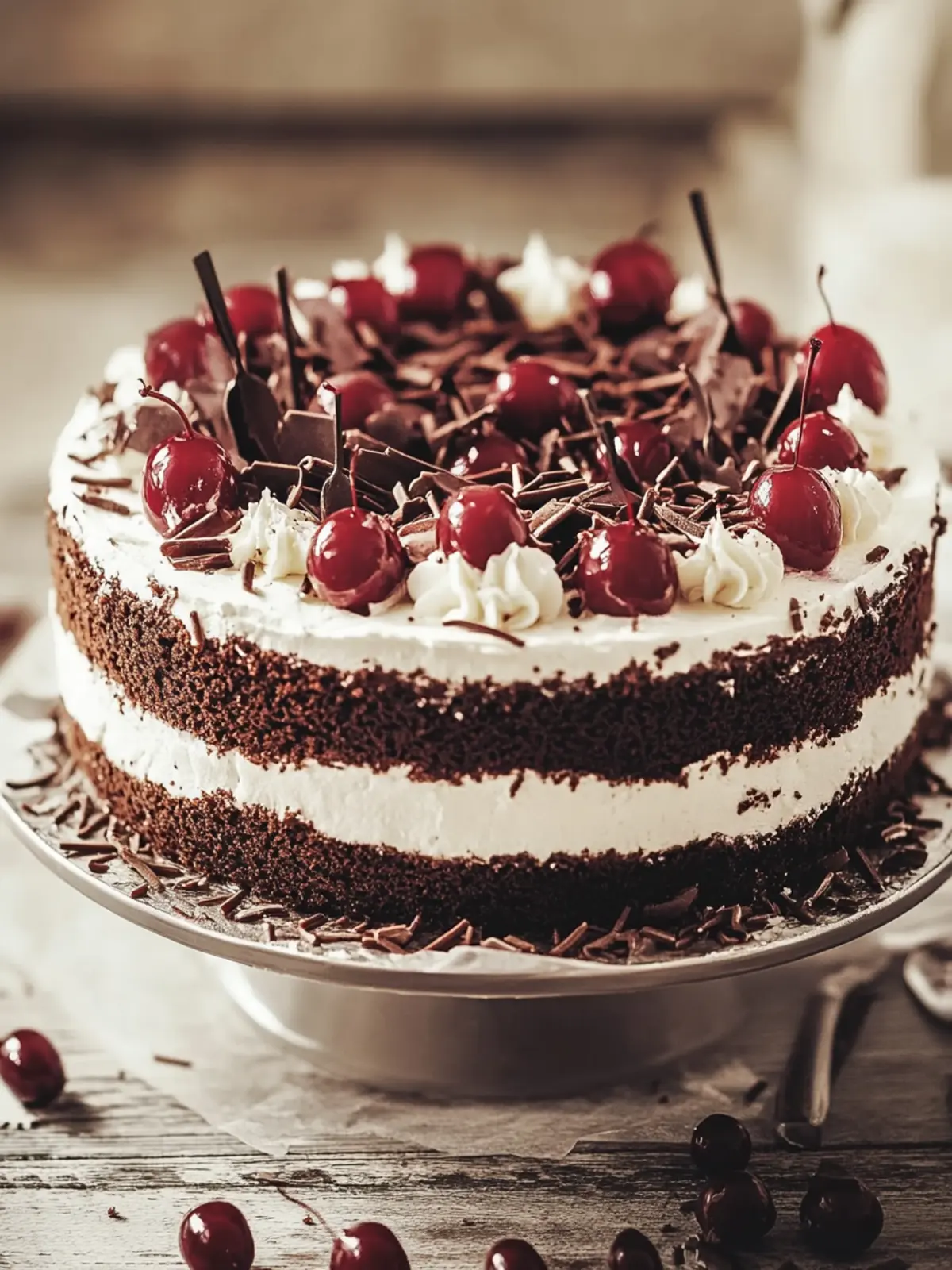 German Schwarzwälder Kirschtorte (Black Forest Cake)
