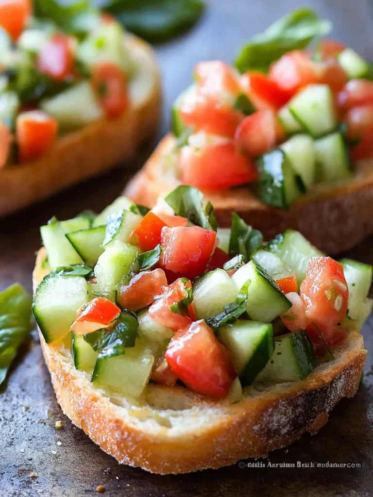 Delicious Cucumber Bruschetta: Your Summer Appetizer Must-Have 3 Cucumber Bruschetta