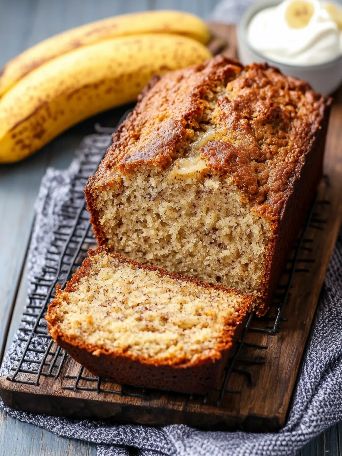 Extra-Moist Banana Bread with Instant Pudding & Sour Cream