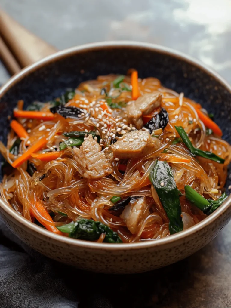 Delicious Korean Japchae: Easy Stir Fried Glass Noodles Delight 4 Korean Japchae (Stir Fried Glass Noodles)