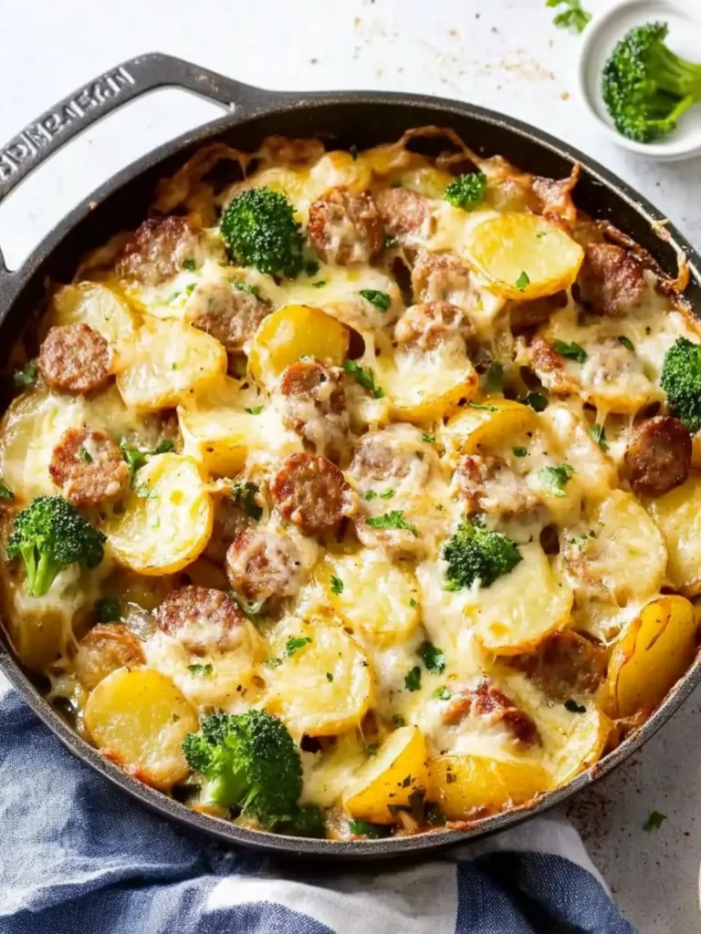 Cheesy Sausage and Potato Skillet Bake for Cozy Nights 2 Cheesy Sausage And Potato Skillet Bake