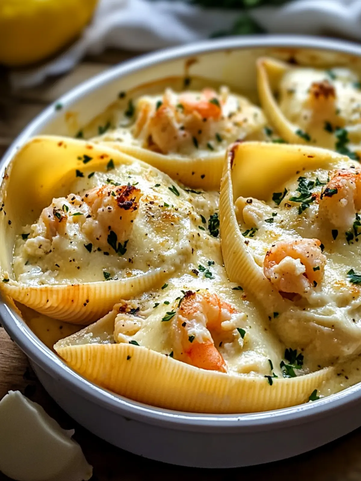 Indulge in Creamy Seafood Stuffed Shells for Island Flavor 2 Creamy Seafood Stuffed Shells