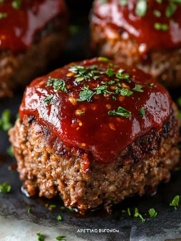 Irresistible Mini Meatloaf with Zesty Topping for Busy Nights 3 Mini Meatloaf
