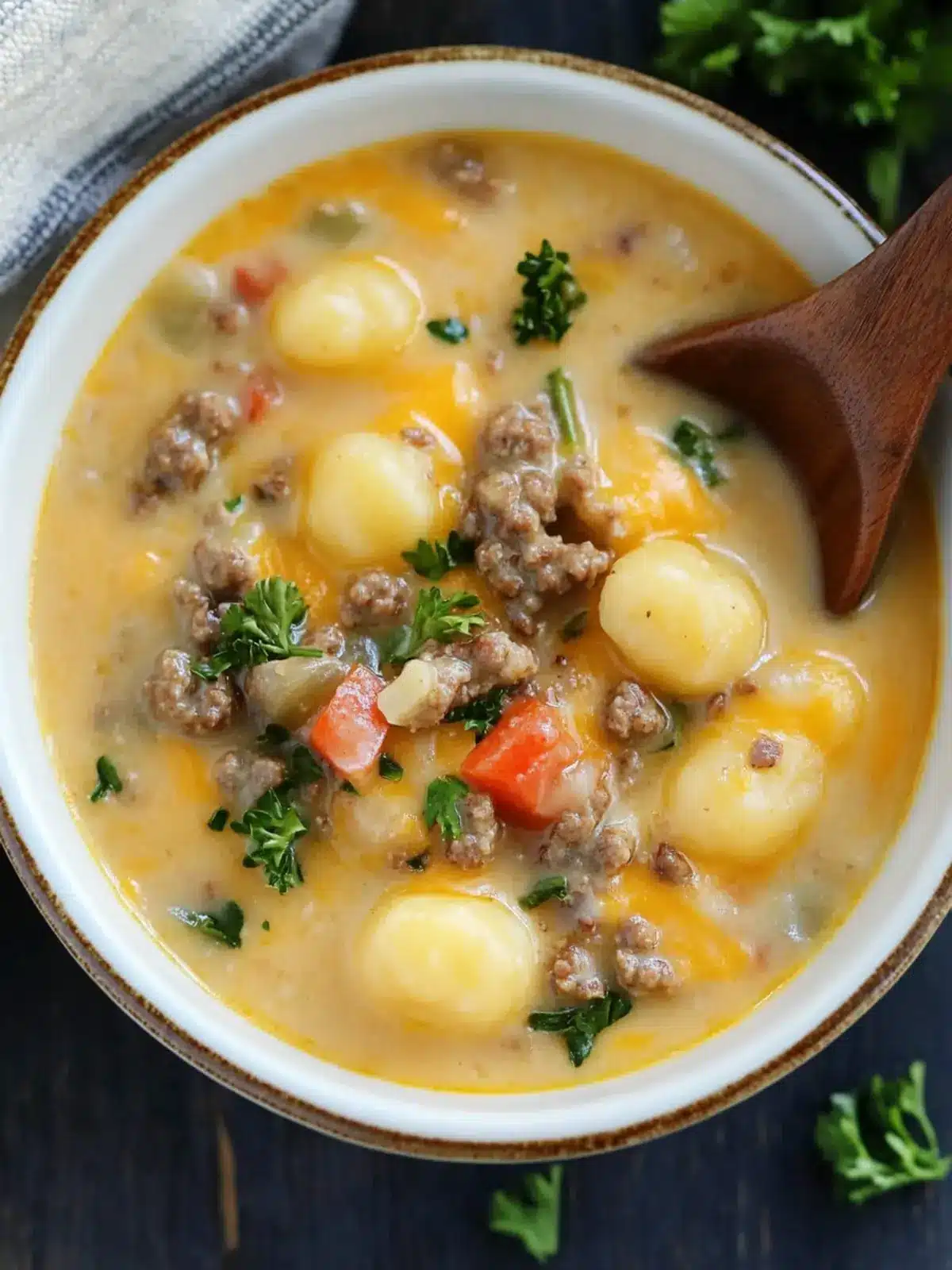 Cheeseburger Gnocchi Soup: A Cozy Twist on Dinner Time 2 Cheeseburger Gnocchi Soup