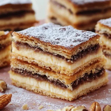 Zserbó Szelet (Layered Walnut Pastry)