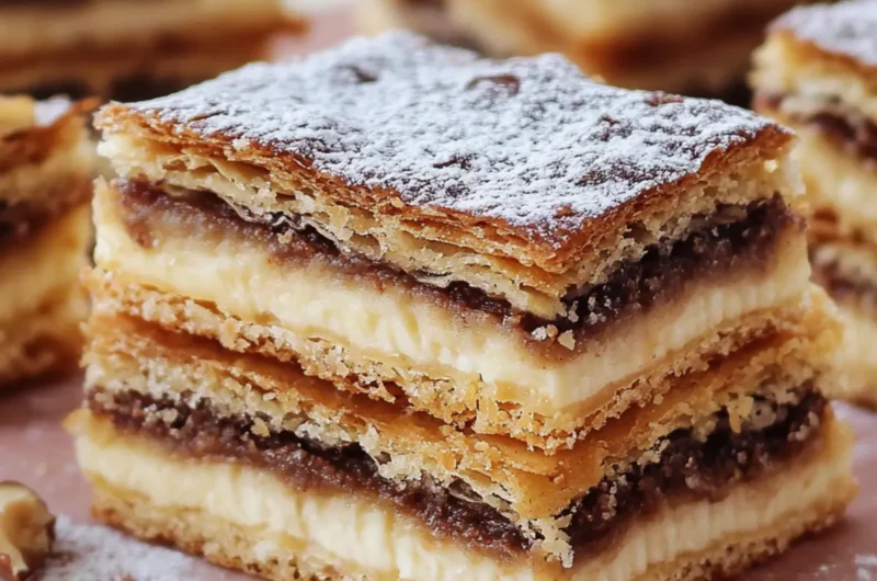 Zserbó Szelet (Layered Walnut Pastry)