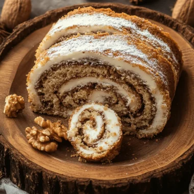 Croatian Orehnjača (Walnut Roll Cake)