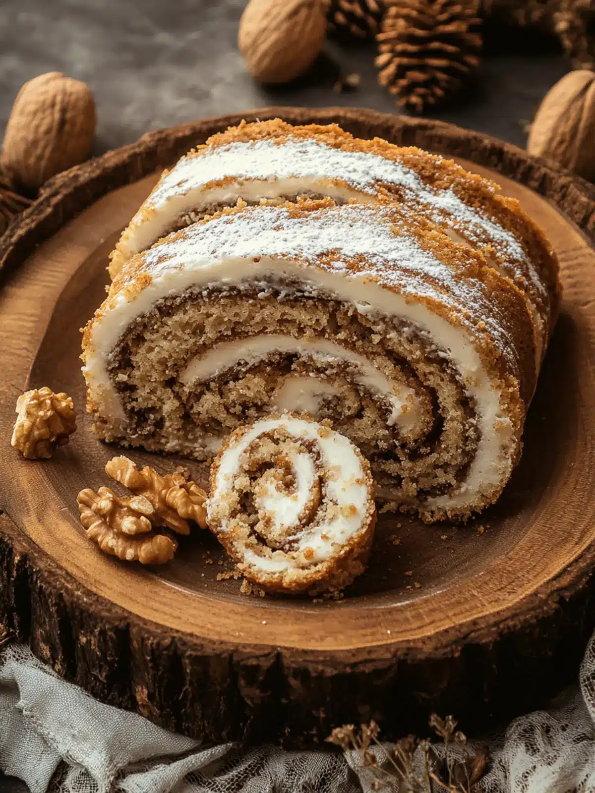 Croatian Orehnjača (Walnut Roll Cake)