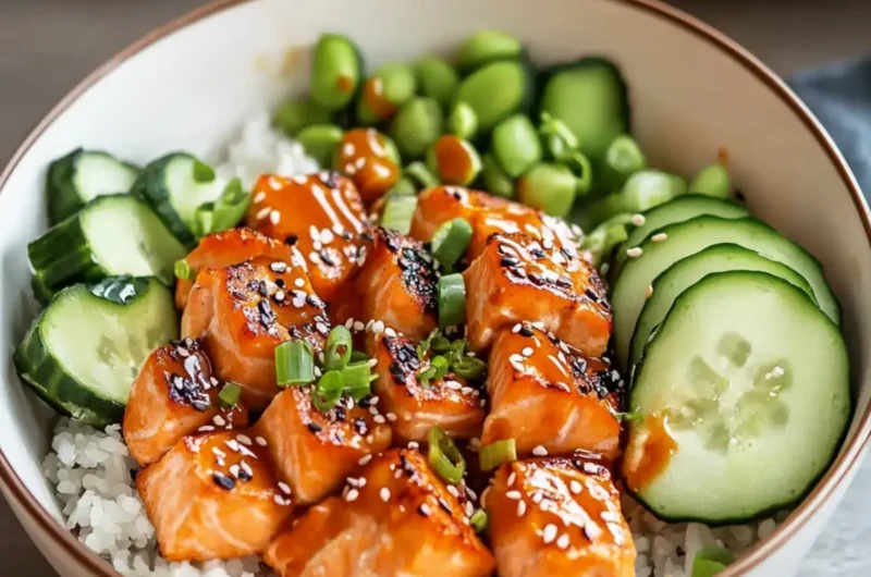 Delicious Honey Sriracha Salmon Bowls Recipe