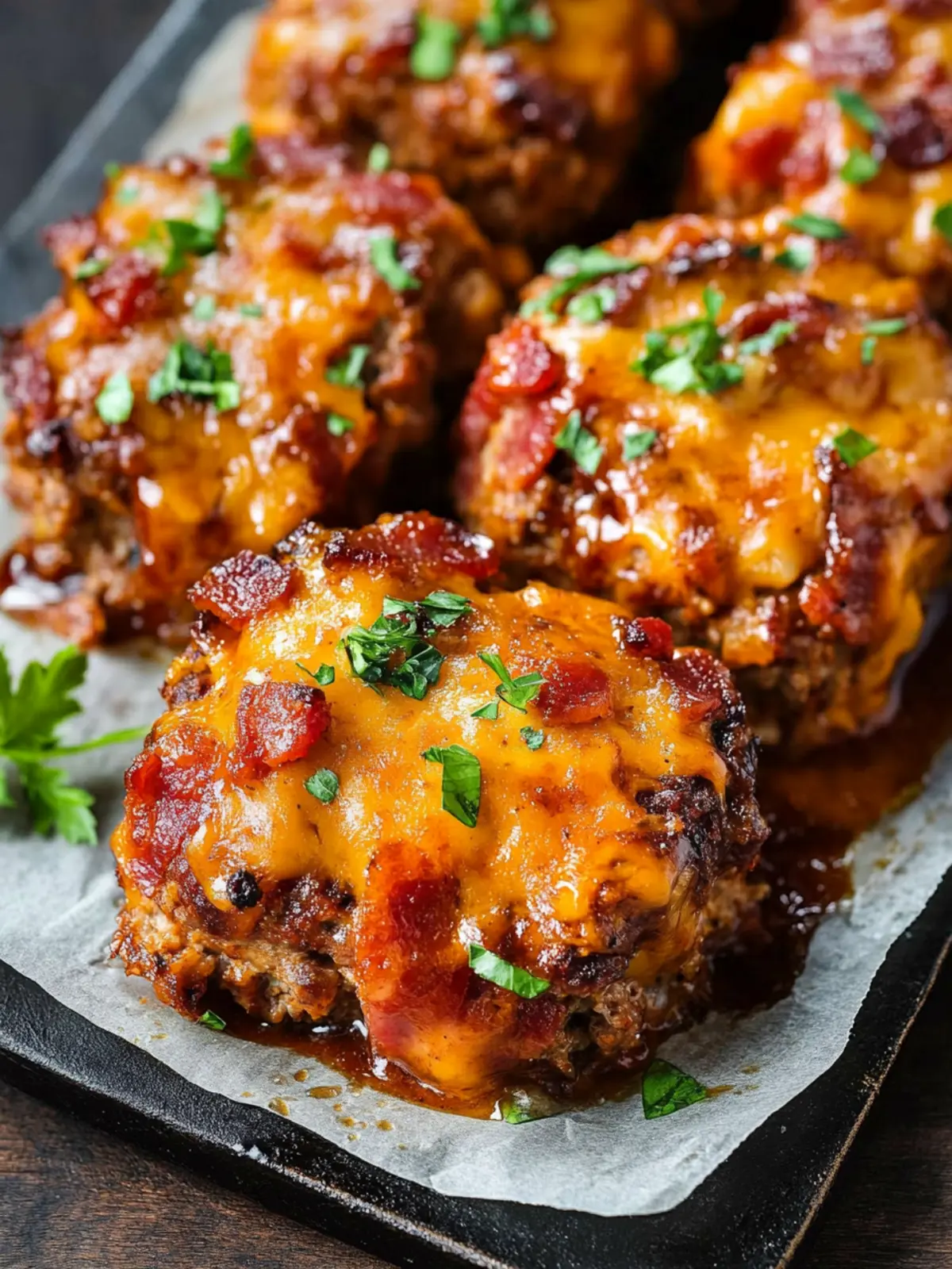 Savory Mini BBQ Bacon Cheddar Meatloaf You'll Love 4 Mini BBQ Bacon Cheddar Meatloaf