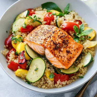Mediterranean Salmon and Vegetable Quinoa