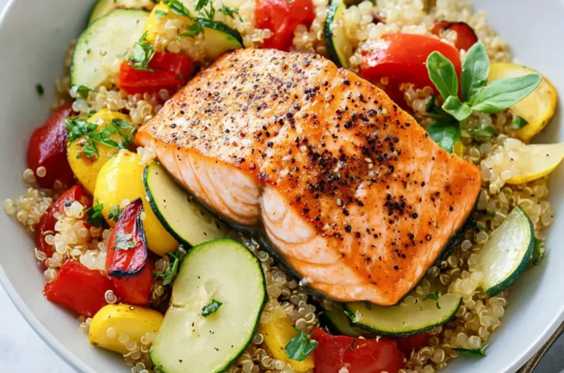 Mediterranean Salmon and Vegetable Quinoa