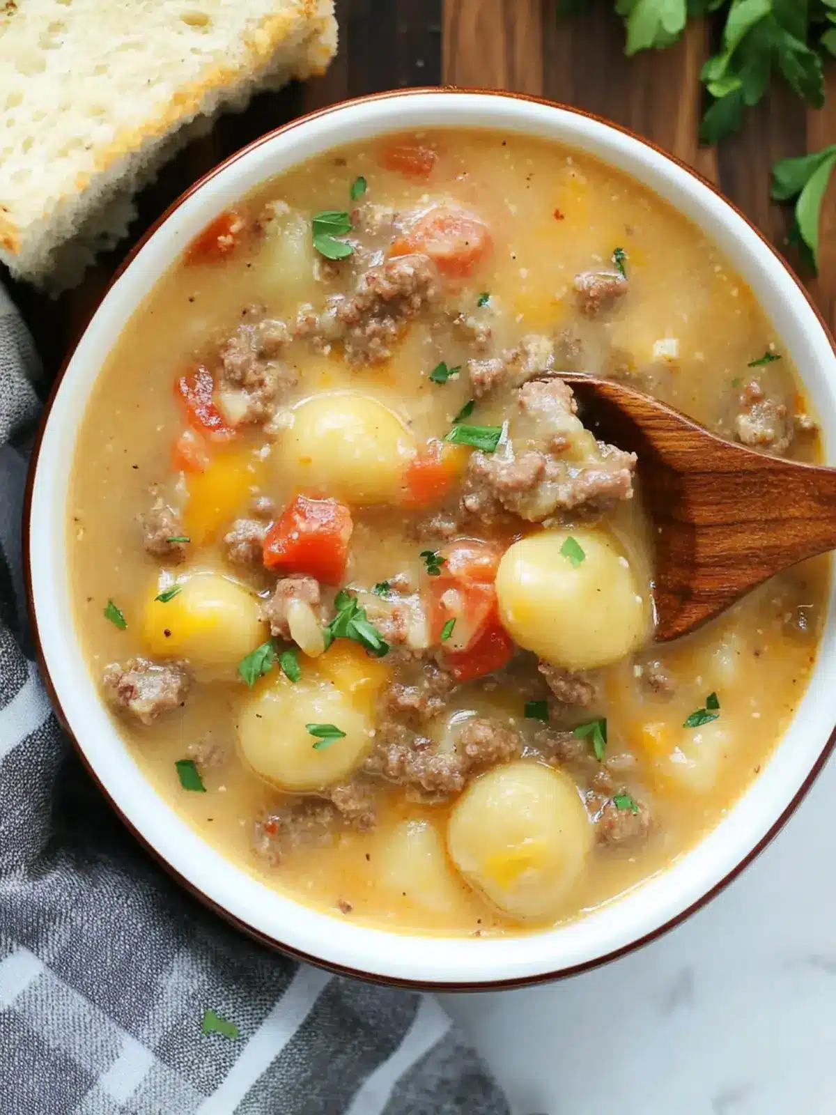 Cheeseburger Gnocchi Soup: A Cozy Twist on Dinner Time 5 Cheeseburger Gnocchi Soup