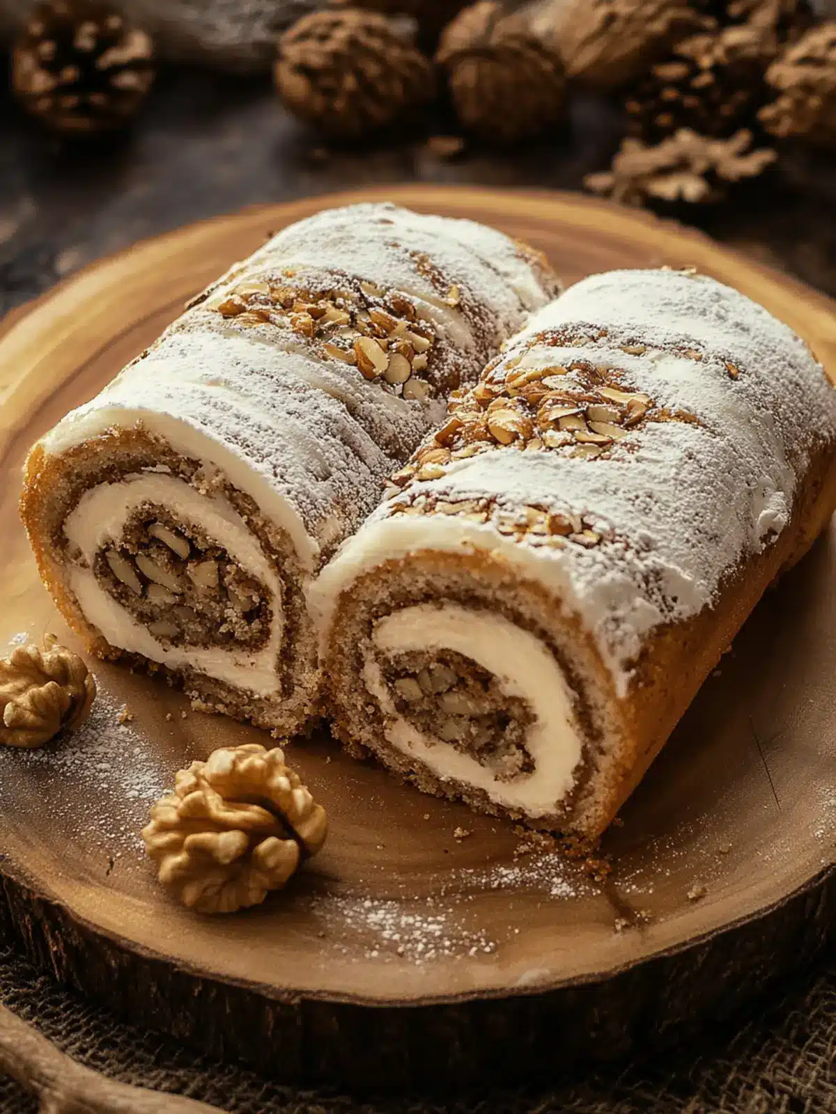 Croatian Orehnjača (Walnut Roll Cake)