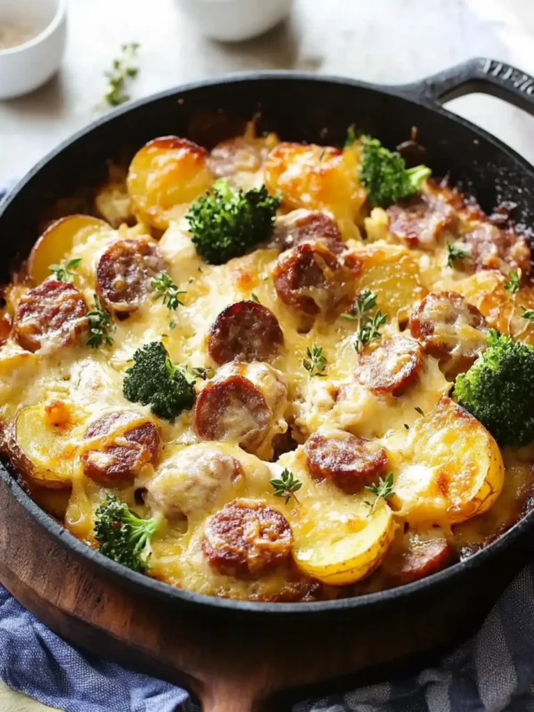 Cheesy Sausage and Potato Skillet Bake for Cozy Nights 4 Cheesy Sausage And Potato Skillet Bake