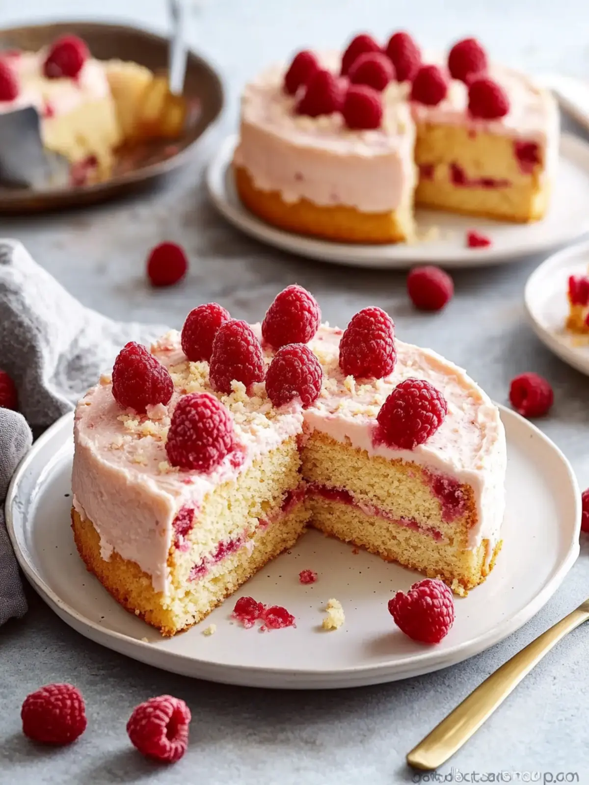Almond Raspberry Cake: A Soft and Refreshing Treat