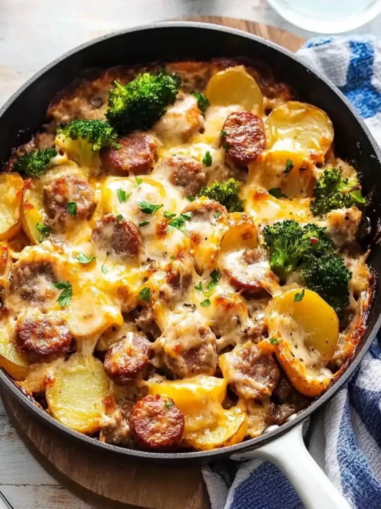 Cheesy Sausage and Potato Skillet Bake for Cozy Nights 3 Cheesy Sausage And Potato Skillet Bake