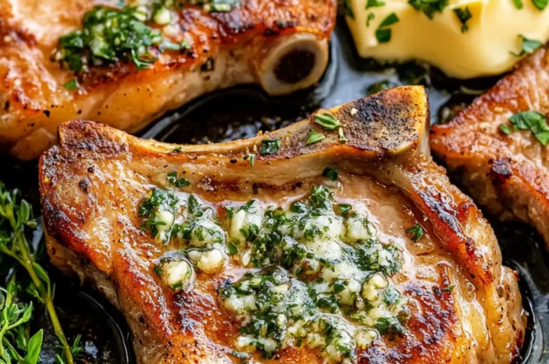 Pan-Fried Pork Chops with Garlic Butter