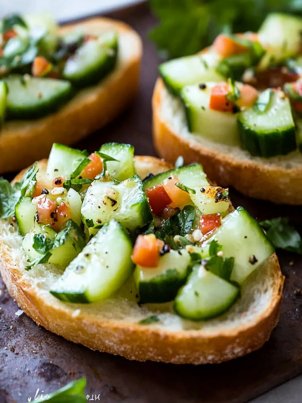 Cucumber Bruschetta