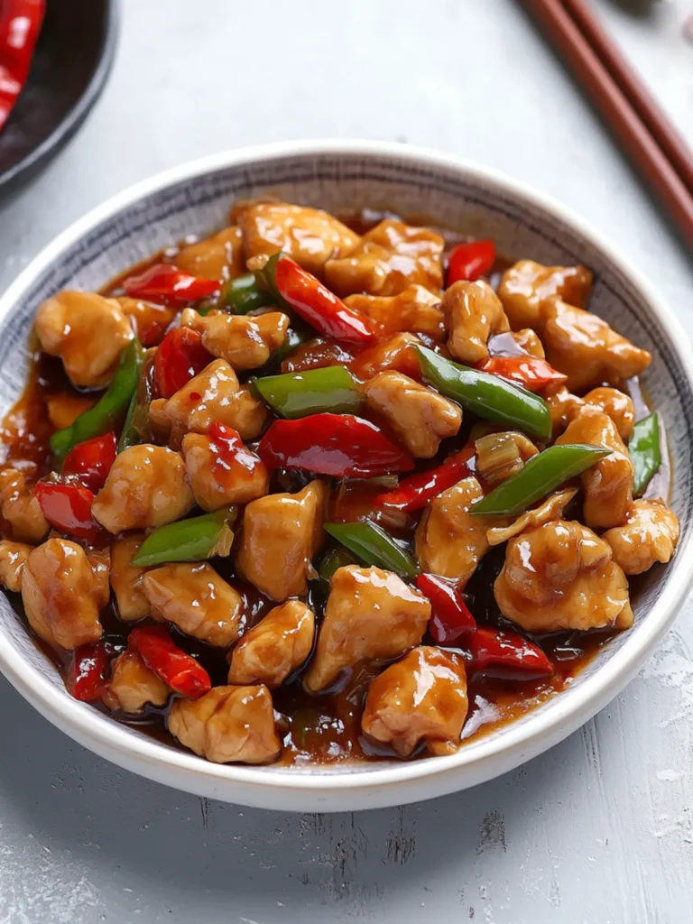 Chinese Kung Pao Chicken (Spicy Stir Fried Chicken)