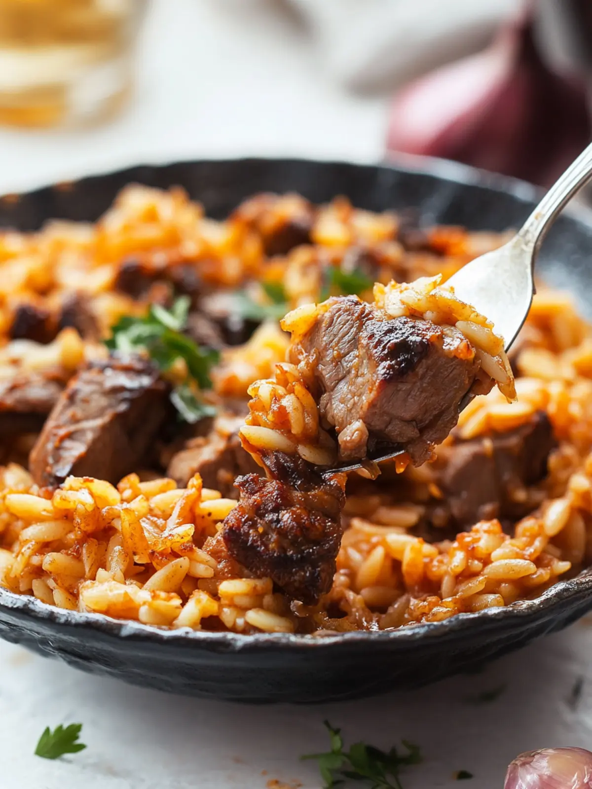 Greek Giouvetsi (Baked Lamb with Orzo)