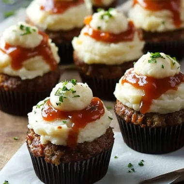 Meatloaf Cupcakes With Mashed Potato