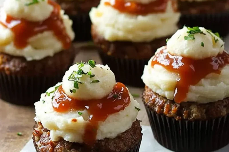 Meatloaf Cupcakes With Mashed Potato