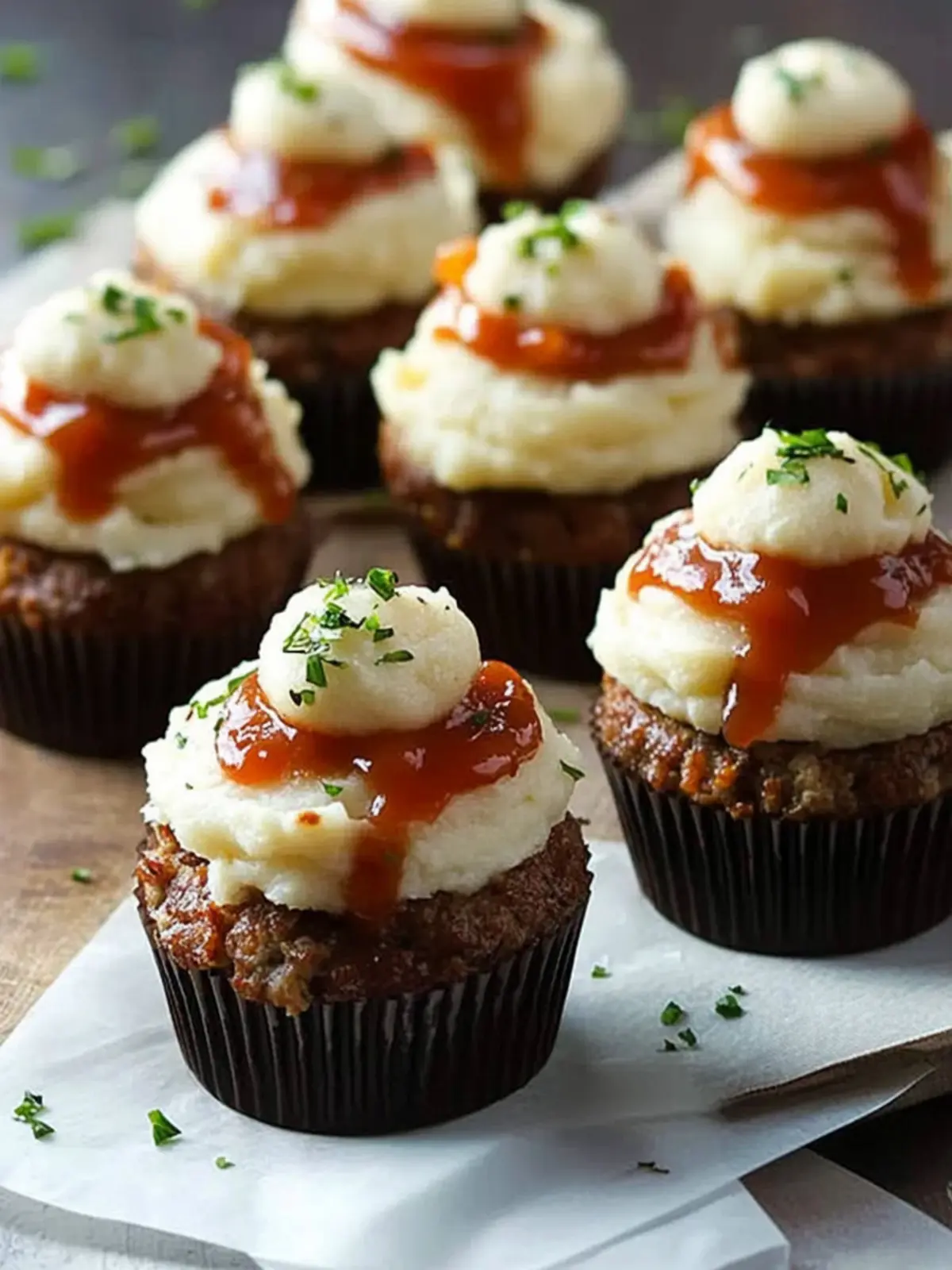 Delicious Meatloaf Cupcakes With Mashed Potato Bliss 5 Meatloaf Cupcakes With Mashed Potato