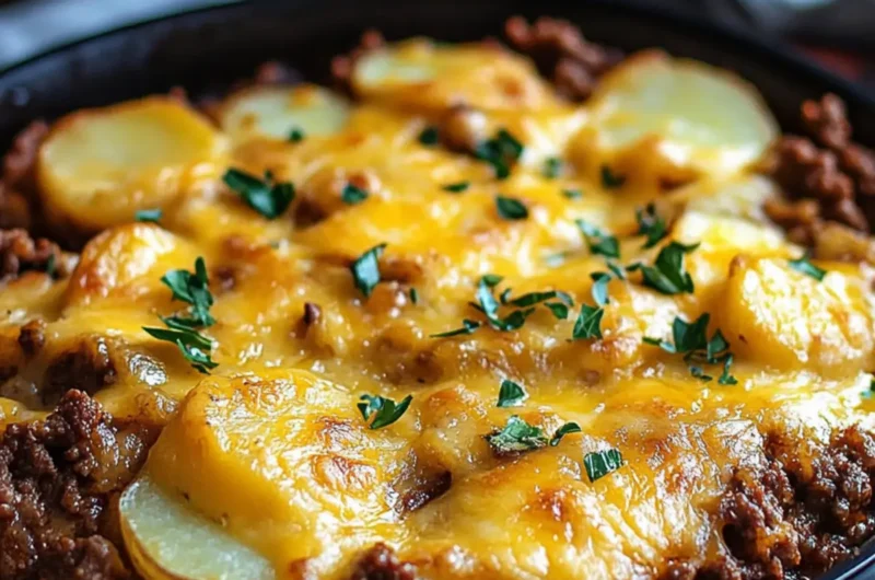 Cheesy Ground Beef and Potatoes