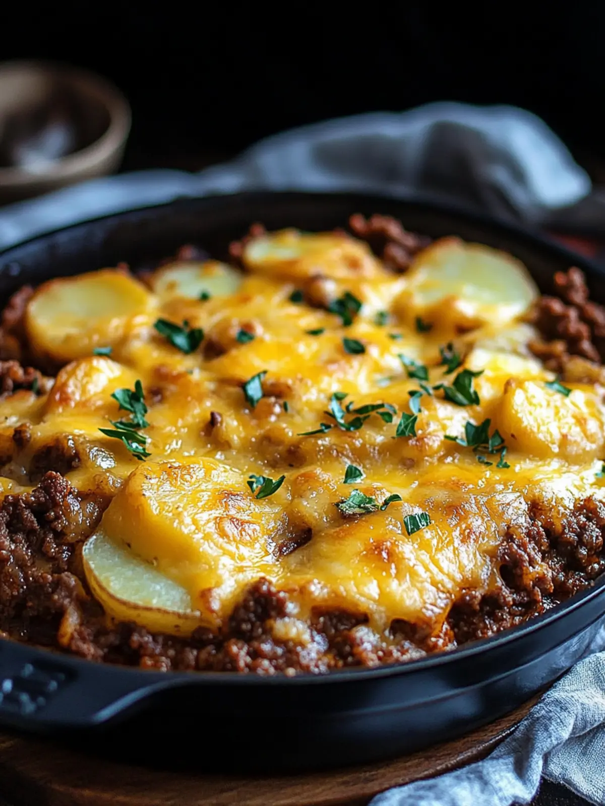 Cheesy Ground Beef and Potatoes