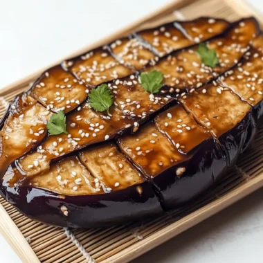 Japanese Nasu Dengaku (Miso Glazed Eggplant)