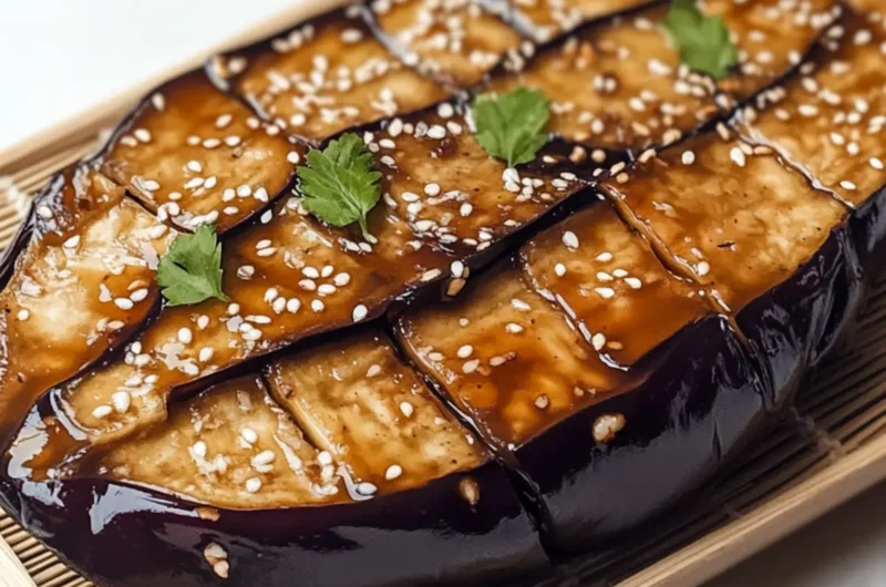 Japanese Nasu Dengaku (Miso Glazed Eggplant)