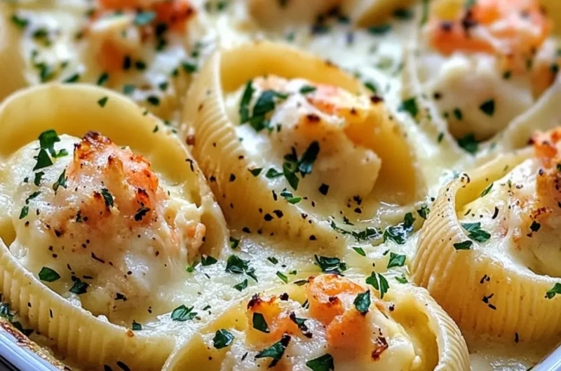 Creamy Seafood Stuffed Shells
