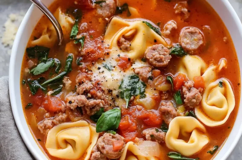 Tortellini Soup with Italian Sausage
