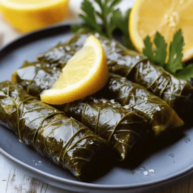 Delicious Greek Dolmades: Perfect Home-Cooked Flavor 10 Greek Dolmades (Stuffed Grape Leaves)