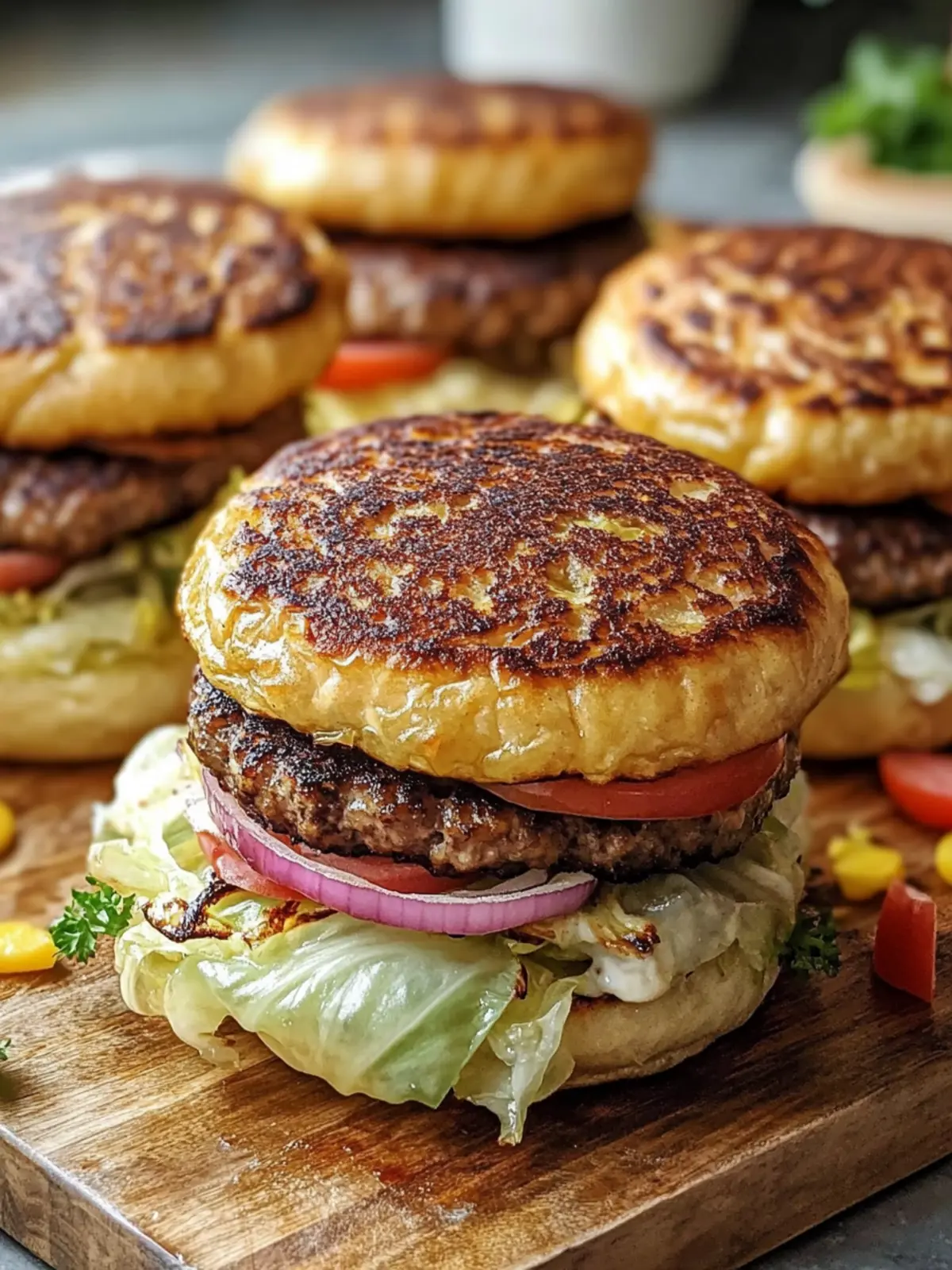 Oven-Baked Cabbage Burgers