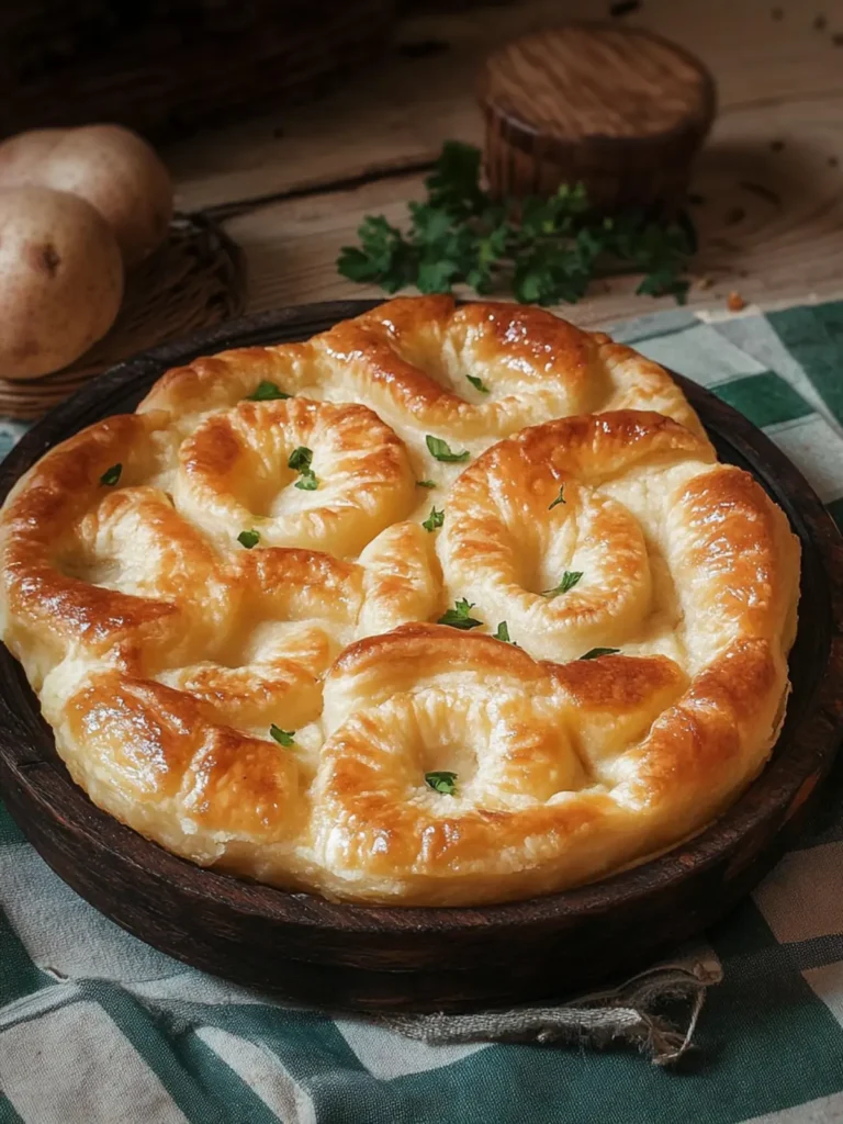 Savory Bosnian Pita Krompiruša – Comfort in Every Bite 3 Bosnian Pita Krompiruša (Potato Pie)
