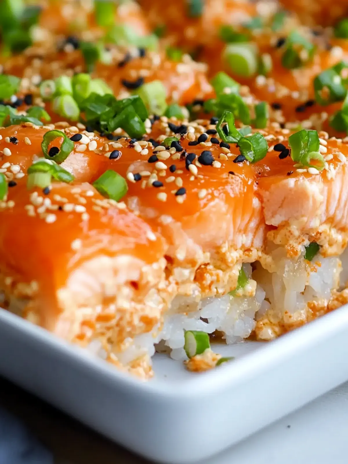 Salmon Sushi Bake