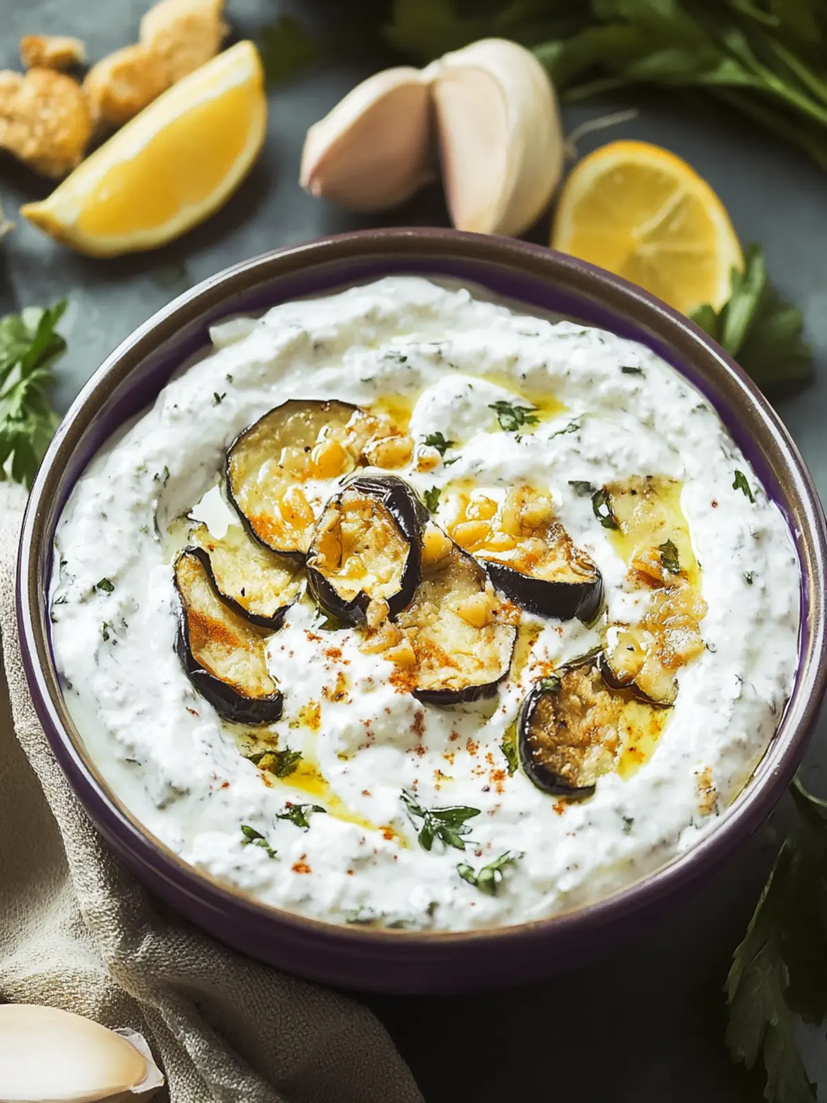 Borani Bademjan (Yogurt Eggplant Dip)