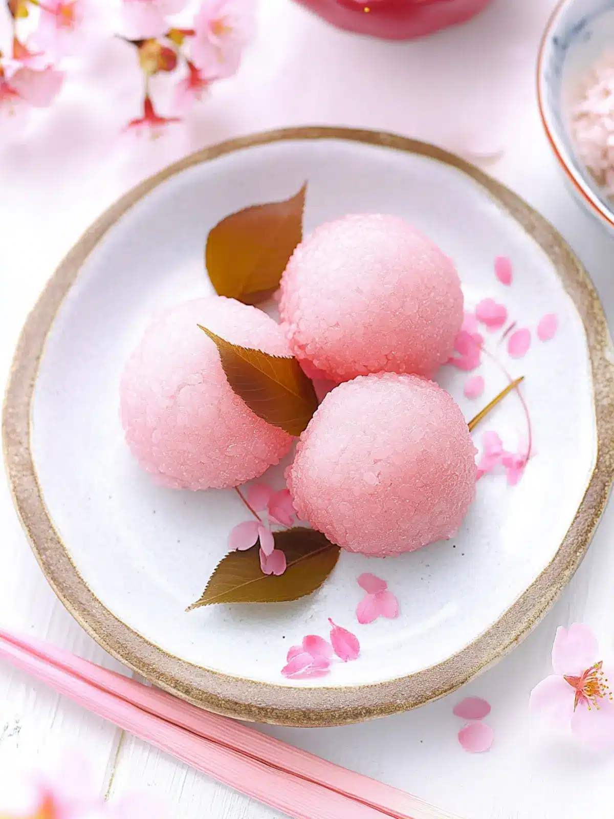 Sakura Mochi (Kansai-Style Cherry Blossom Rice Cakes)